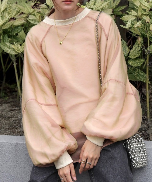 ジェリー♡様】DOUDOU 長袖 スウェット レイヤード シアー ジェリー