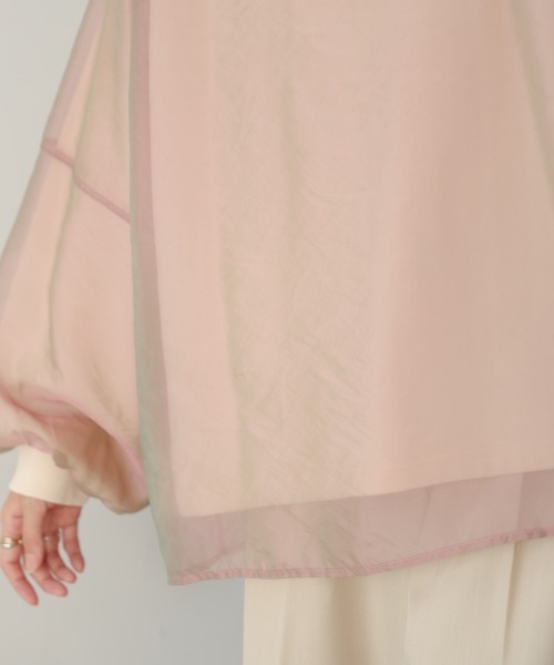 Bab(バブ)の「【再販!】シアーレイヤード裏毛スウェット(スウェット・レディース・グリーン/ホワイト系その他/ブラック/グレー系その他2/オフホワイト・FREE)」の12枚目の写真