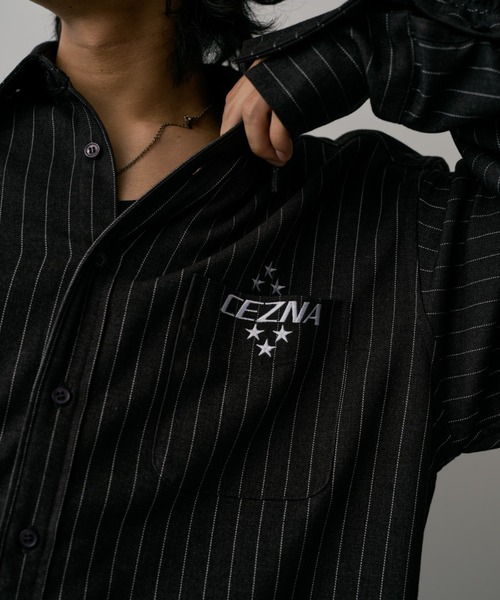 INTER FACTORY（インターファクトリー）の「CEZNA - アームシャーリングストライプシャツ - made in INTER FACTORY（シャツ/ブラウス・メンズ・ブラック/グレー・MEDIUM/LARGE）」の18枚目の写真