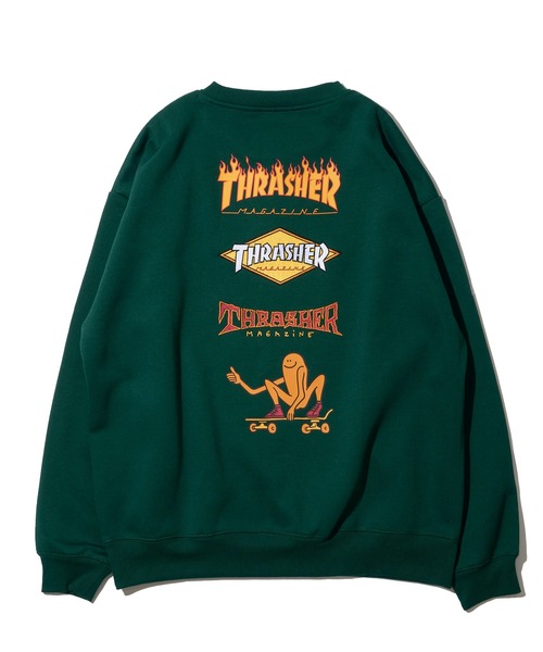 VANS THRASHER スウェット センター刺繍 裏起毛 ブラック L THRASHER（スラッシャー）の「【THRASHER/スラッシャー】裏起毛