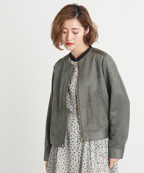 grove（グローブ）の「◆【雑誌掲載】スエードライクブルゾン（ブルゾン・レディース・ライトベージュ/ブラウン系その他/チャコールグレー・03/02/01/04/05）」の15枚目の写真