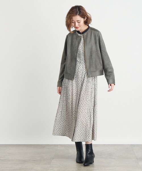 grove（グローブ）の「◆【雑誌掲載】スエードライクブルゾン（ブルゾン・レディース・ライトベージュ/ブラウン系その他/チャコールグレー・03/02/01/04/05）」の17枚目の写真