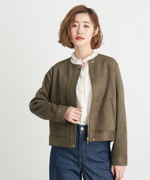 grove（グローブ）の「◆【雑誌掲載】スエードライクブルゾン（ブルゾン・レディース・ライトベージュ/ブラウン系その他/チャコールグレー・03/02/01/04/05）」の20枚目の写真