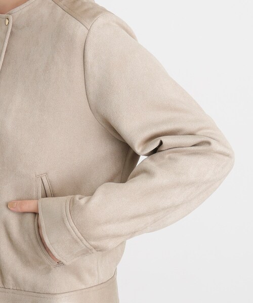 grove（グローブ）の「◆【雑誌掲載】スエードライクブルゾン（ブルゾン・レディース・ライトベージュ/ブラウン系その他/チャコールグレー・03/02/01/04/05）」の7枚目の写真