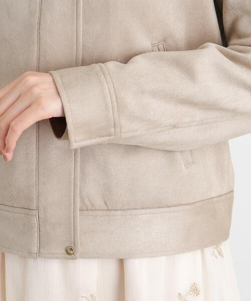 grove（グローブ）の「◆【雑誌掲載】スエードライクブルゾン（ブルゾン・レディース・ライトベージュ/ブラウン系その他/チャコールグレー・03/02/01/04/05）」の8枚目の写真