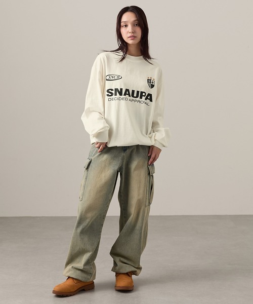 Snap club(スナップクラブ)の「【Snap club】ドロストゲームTシャツ(Tシャツ/カットソー・レディース・ブラック/ネイビー/オフホワイト/ダークブラウン・M/L)」の19枚目の写真