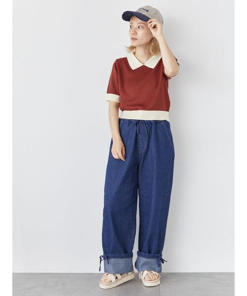ehka sopo(エヘカソポ)の「裾リボンパンツ(その他パンツ・レディース・ピンク/ブラウン/ネイビー・F)」の7枚目の写真