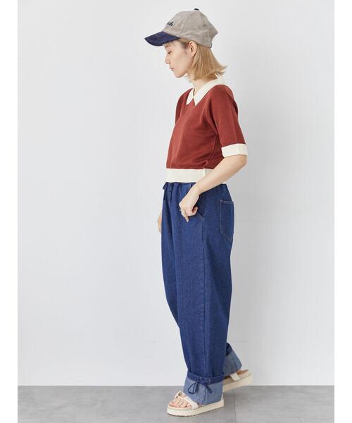 ehka sopo(エヘカソポ)の「裾リボンパンツ(その他パンツ・レディース・ピンク/ブラウン/ネイビー・F)」の8枚目の写真