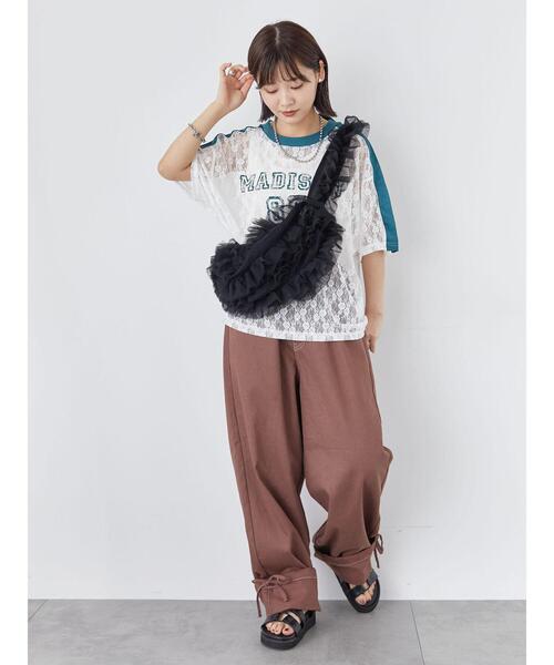 ehka sopo(エヘカソポ)の「裾リボンパンツ(その他パンツ・レディース・ピンク/ブラウン/ネイビー・F)」の17枚目の写真