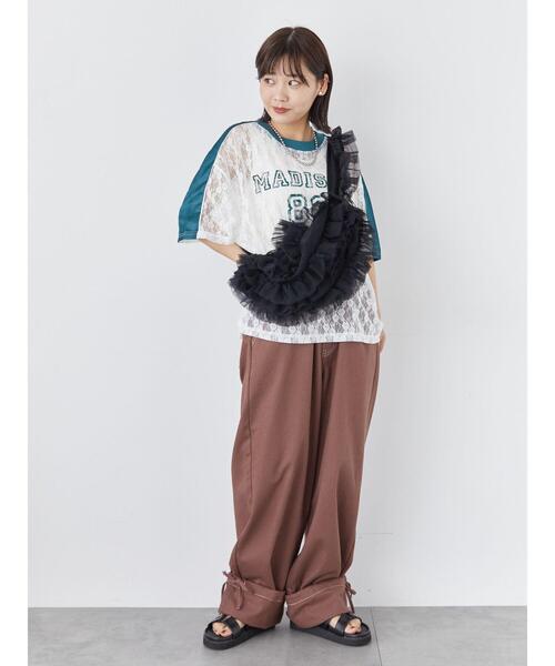 ehka sopo(エヘカソポ)の「裾リボンパンツ(その他パンツ・レディース・ピンク/ブラウン/ネイビー・F)」の18枚目の写真