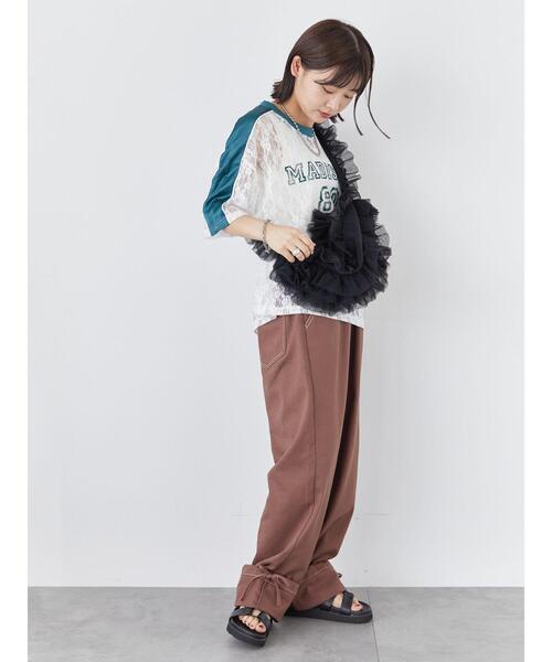 ehka sopo(エヘカソポ)の「裾リボンパンツ(その他パンツ・レディース・ピンク/ブラウン/ネイビー・F)」の19枚目の写真