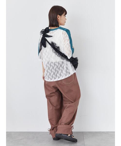 ehka sopo(エヘカソポ)の「裾リボンパンツ(その他パンツ・レディース・ピンク/ブラウン/ネイビー・F)」の20枚目の写真