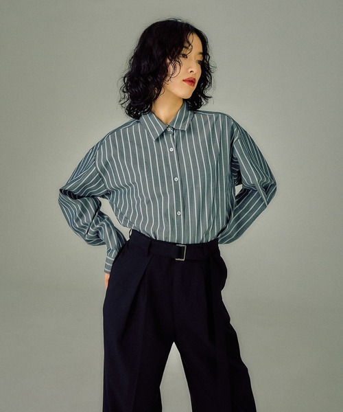 LEPSIM（レプシィム）の「【FOR I SERIES】ビスチェ＊シャツ2Pセット　146401（シャツ/ブラウス・レディース・ベージュ/チャコールグレー・FREE）」の14枚目の写真