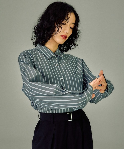 LEPSIM（レプシィム）の「【FOR I SERIES】ビスチェ＊シャツ2Pセット　146401（シャツ/ブラウス・レディース・ベージュ/チャコールグレー・FREE）」の15枚目の写真