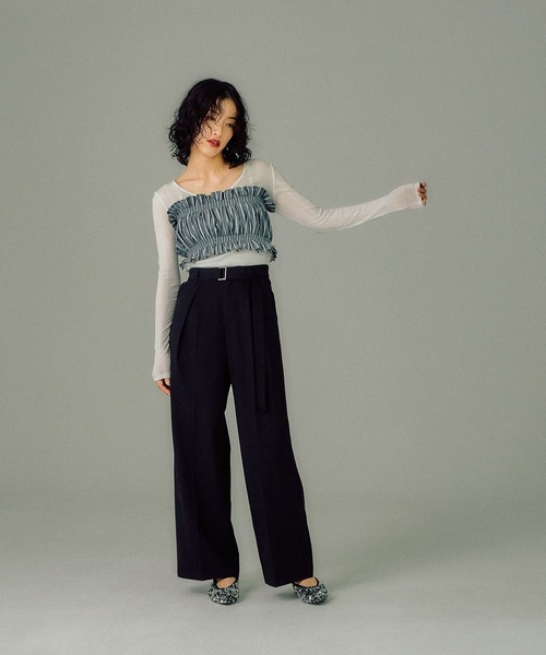 LEPSIM（レプシィム）の「【FOR I SERIES】ビスチェ＊シャツ2Pセット　146401（シャツ/ブラウス・レディース・ベージュ/チャコールグレー・FREE）」の17枚目の写真