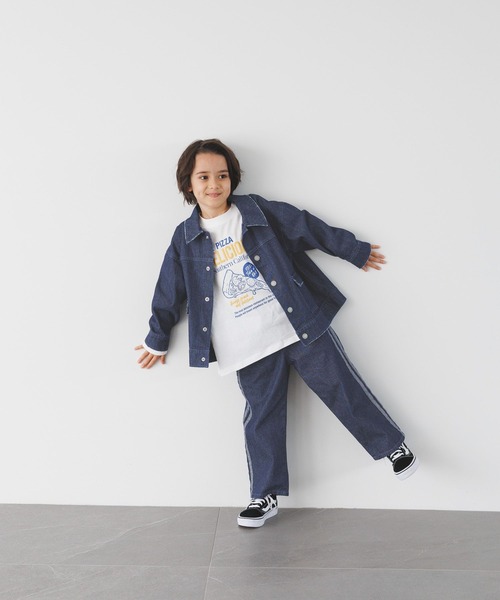 BAYFLOW（ベイフロー）の「[ウエスト調整可] ラインデニムパンツ(KIDS)（デニムパンツ・キッズ・ブラック/ブルー・110cm/120cm/130cm/140cm/150cm）」の9枚目の写真