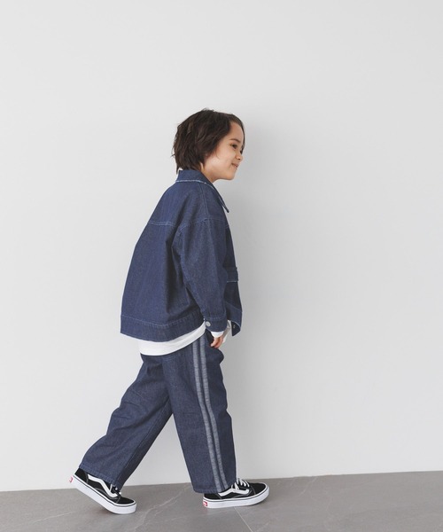 BAYFLOW（ベイフロー）の「[ウエスト調整可] ラインデニムパンツ(KIDS)（デニムパンツ・キッズ・ブラック/ブルー・110cm/120cm/130cm/140cm/150cm）」の10枚目の写真