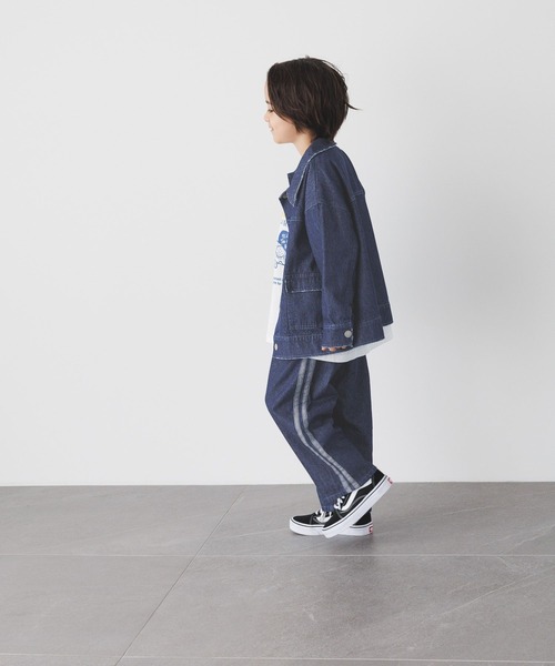 BAYFLOW（ベイフロー）の「[ウエスト調整可] ラインデニムパンツ(KIDS)（デニムパンツ・キッズ・ブラック/ブルー・110cm/120cm/130cm/140cm/150cm）」の8枚目の写真