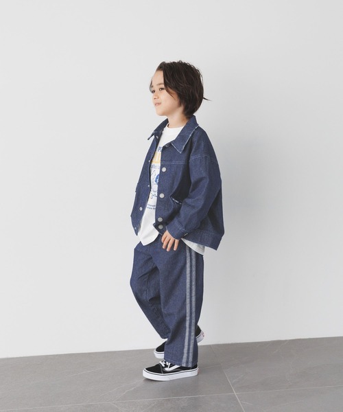 BAYFLOW（ベイフロー）の「[ウエスト調整可] ラインデニムパンツ(KIDS)（デニムパンツ・キッズ・ブラック/ブルー・110cm/120cm/130cm/140cm/150cm）」の11枚目の写真