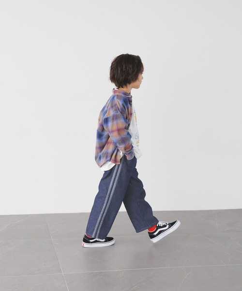 BAYFLOW（ベイフロー）の「[ウエスト調整可] ラインデニムパンツ(KIDS)（デニムパンツ・キッズ・ブラック/ブルー・110cm/120cm/130cm/140cm/150cm）」の13枚目の写真