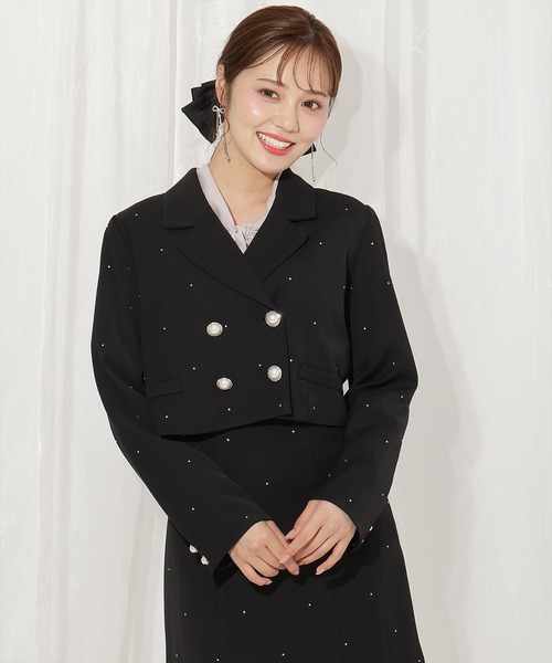WILLSELECTION（ウィルセレクション）の「ホットフィットショートジャケット（テーラードジャケット・レディース・ブラック/ブラック系その他/オフホワイト・FREE）」の19枚目の写真