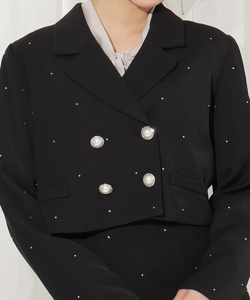 WILLSELECTION（ウィルセレクション）の「ホットフィットショートジャケット（テーラードジャケット・レディース・ブラック/ブラック系その他/オフホワイト・FREE）」の22枚目の写真