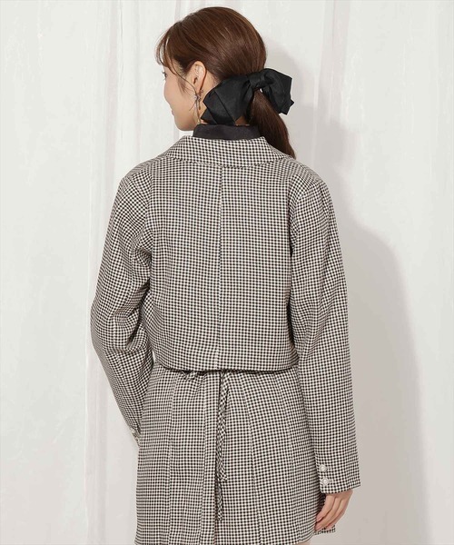 WILLSELECTION（ウィルセレクション）の「ホットフィットショートジャケット（テーラードジャケット・レディース・ブラック/ブラック系その他/オフホワイト・FREE）」の4枚目の写真