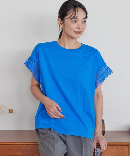 AMERICAN HOLIC(アメリカンホリック)の「レーススリーブカットプルオーバー(Tシャツ/カットソー・レディース・ブラック/オフホワイト/ブルー・M/L)」の22枚目の写真