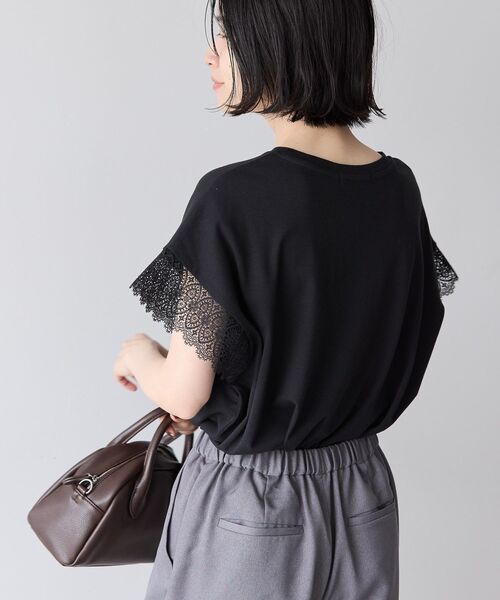 セール】レーススリーブカットプルオーバー（Tシャツ/カットソー