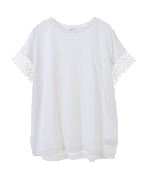 AMERICAN HOLIC(アメリカンホリック)の「レーススリーブカットプルオーバー(Tシャツ/カットソー・レディース・ブラック/オフホワイト/ブルー・M/L)」の6枚目の写真
