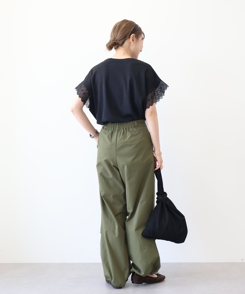 AMERICAN HOLIC(アメリカンホリック)の「レーススリーブカットプルオーバー(Tシャツ/カットソー・レディース・ブラック/オフホワイト/ブルー・M/L)」の7枚目の写真