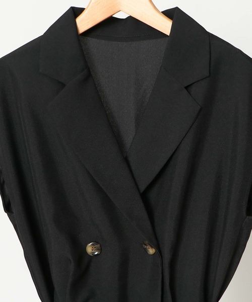 セール】《ウエストマーク×Iライン美》ベルト付きテーラード風