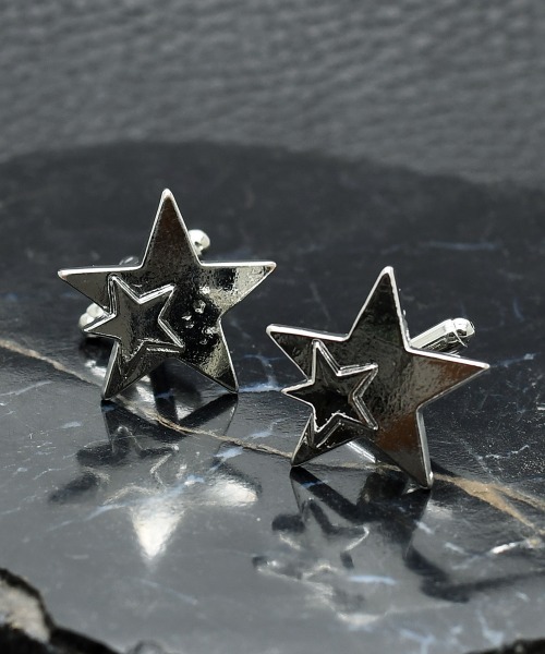 Fun & Daily（ファンアンドデイリー）の「F&D : ツインスターカフリンクス（カフリンクス・メンズ・シルバー・FREE）」の5枚目の写真