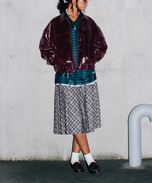 Oriens JOURNAL STANDARD（オリエンス ジャーナルスタンダード）の「チェックプリーツスカート（スカート・レディース・パープル/ピンク系その他・38/36）」の2枚目の写真