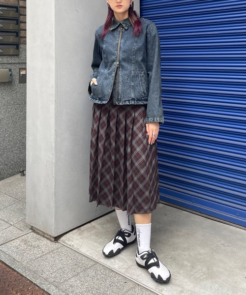 Oriens JOURNAL STANDARD（オリエンス ジャーナルスタンダード）の「チェックプリーツスカート（スカート・レディース・パープル/ピンク系その他・38/36）」の4枚目の写真