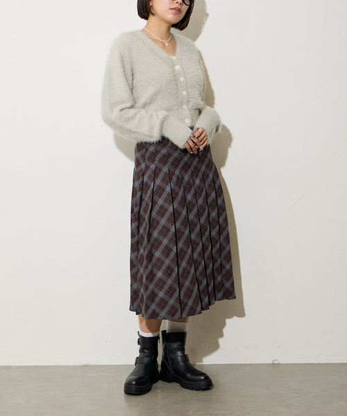 Oriens JOURNAL STANDARD（オリエンス ジャーナルスタンダード）の「チェックプリーツスカート（スカート・レディース・パープル/ピンク系その他・38/36）」の6枚目の写真