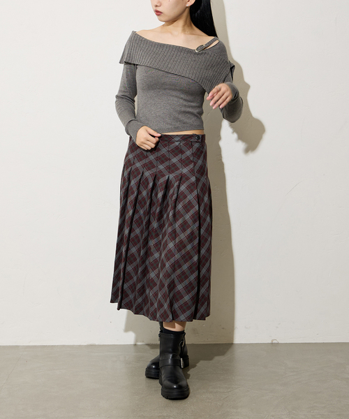 Oriens JOURNAL STANDARD（オリエンス ジャーナルスタンダード）の「チェックプリーツスカート（スカート・レディース・パープル/ピンク系その他・38/36）」の9枚目の写真