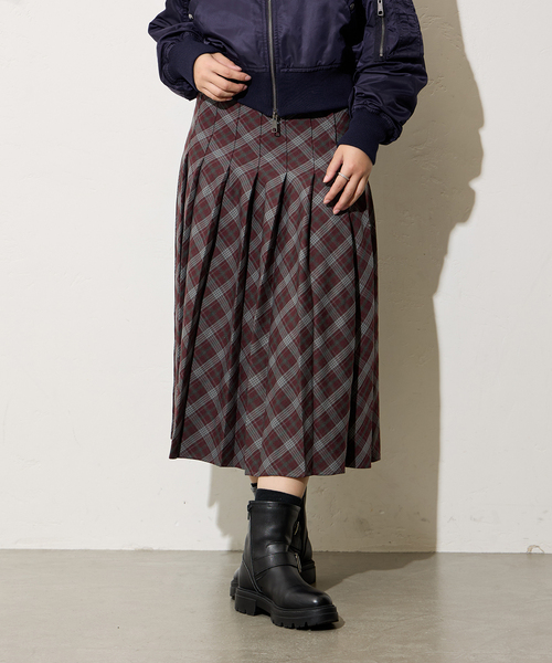 Oriens JOURNAL STANDARD（オリエンス ジャーナルスタンダード）の「チェックプリーツスカート（スカート・レディース・パープル/ピンク系その他・38/36）」の21枚目の写真