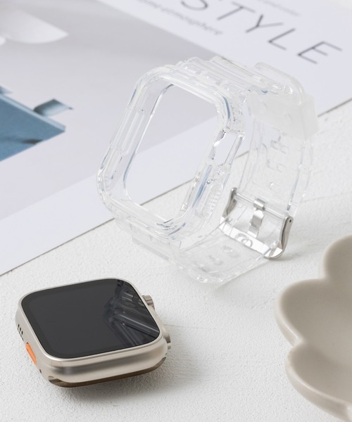 emonique(エモニーク)の「スマートウォッチバンド付きケース Apple Watch バンド【38/40/41/42/44/45mm対応】(デジタル腕時計・レディース・ホワイト/ブラック/ピンク/グリーン/クリアブラック/クリア/クリアブルー/ベビーピンク・38/42)」の8枚目の写真
