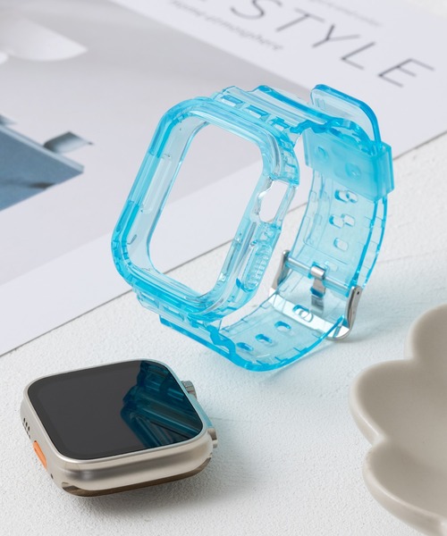 emonique(エモニーク)の「スマートウォッチバンド付きケース Apple Watch バンド【38/40/41/42/44/45mm対応】(デジタル腕時計・レディース・ホワイト/ブラック/ピンク/グリーン/クリアブラック/クリア/クリアブルー/ベビーピンク・38/42)」の6枚目の写真