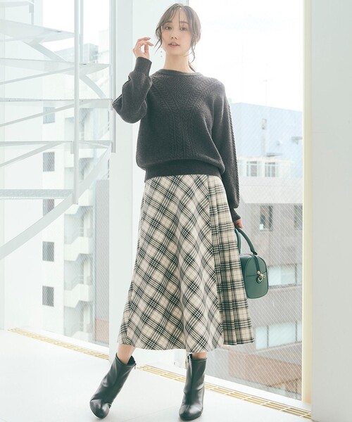 ANY SIS（エニィスィス）の「【洗える】フロントケーブルポイントアンゴラブレンド ニット（ニット/セーター・レディース・アイボリー系/グレー系/ブルー系/ローズ系・2）」の8枚目の写真