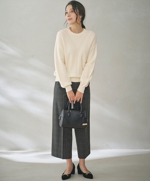 ANY SIS（エニィスィス）の「【洗える】フロントケーブルポイントアンゴラブレンド ニット（ニット/セーター・レディース・アイボリー系/グレー系/ブルー系/ローズ系・2）」の10枚目の写真