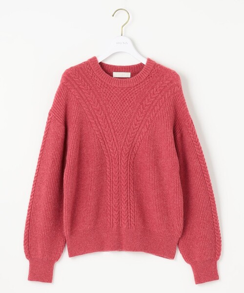 ANY SIS（エニィスィス）の「【洗える】フロントケーブルポイントアンゴラブレンド ニット（ニット/セーター・レディース・アイボリー系/グレー系/ブルー系/ローズ系・2）」の15枚目の写真