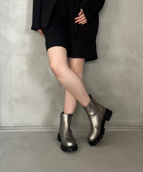 セール】タンクソールサイドゴアショートブーツ 41414（ブーツ