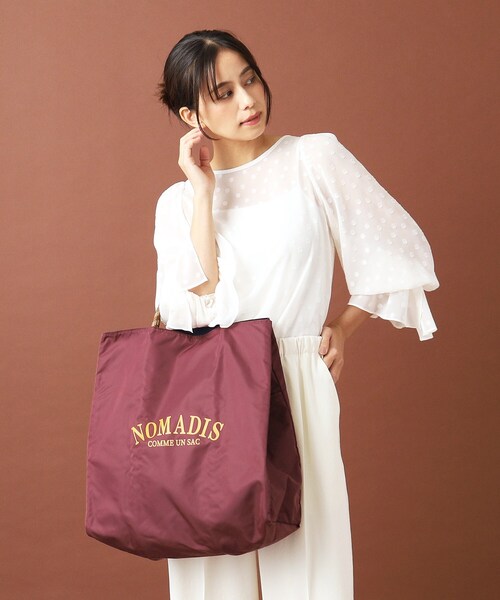 NOMADIS(ノマディス)の「◆NOMADIS(ノマディス)SAC2 ビッグトートバッグ(トートバッグ・レディース・ベージュ/ワインレッド・00)」の4枚目の写真