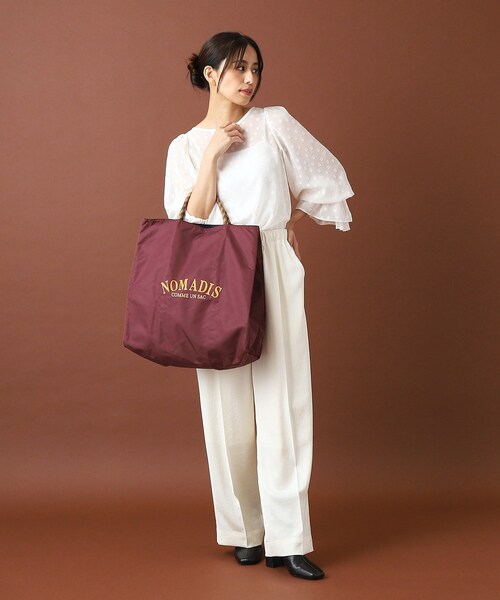 NOMADIS(ノマディス)の「◆NOMADIS(ノマディス)SAC2 ビッグトートバッグ(トートバッグ・レディース・ベージュ/ワインレッド・00)」の5枚目の写真