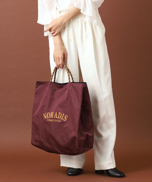 NOMADIS(ノマディス)の「◆NOMADIS(ノマディス)SAC2 ビッグトートバッグ(トートバッグ・レディース・ベージュ/ワインレッド・00)」の7枚目の写真