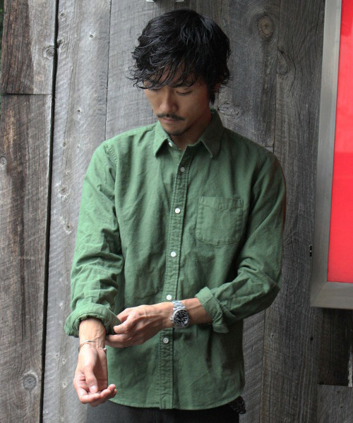 JOURNAL STANDARD（ジャーナルスタンダード）の「起毛ネルシャツ#（シャツ/ブラウス・メンズ・ホワイト/レッド/ネイビー/サファリグリーン・LARGE/MEDIUM）」の3枚目の写真