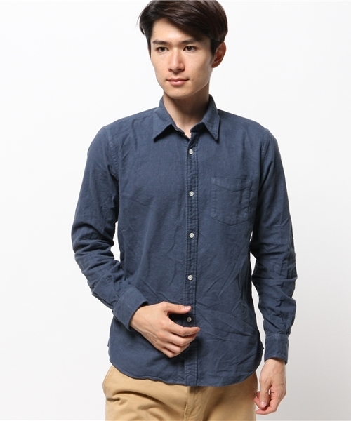 JOURNAL STANDARD（ジャーナルスタンダード）の「起毛ネルシャツ#（シャツ/ブラウス・メンズ・ホワイト/レッド/ネイビー/サファリグリーン・LARGE/MEDIUM）」の7枚目の写真