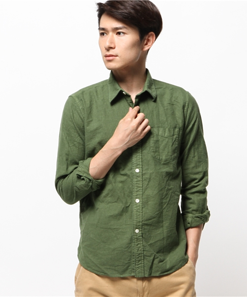 JOURNAL STANDARD（ジャーナルスタンダード）の「起毛ネルシャツ#（シャツ/ブラウス・メンズ・ホワイト/レッド/ネイビー/サファリグリーン・LARGE/MEDIUM）」の19枚目の写真